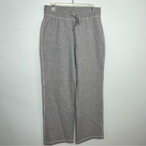 Liz Claiborne Gray Lounge Pants Drawstring Waist Zipper Pocket Size Medium